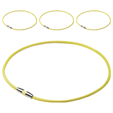 phiten 銀谷 磁性機能性項鍊 黃色 45cm, 4個