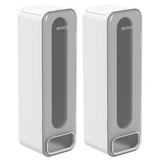 ecoco 意可可 壁掛衣物收納盒 標準款, 2個, 簡約白