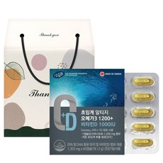 온푸드 초임계 알티지 오메가3 1200+ 비타민D 1000IU, 60정, 1개