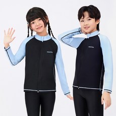 aquatica 兒童拉鍊防曬泳衣上衣 AQAJJ451