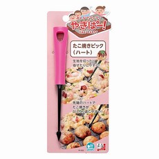 Shimomura 日本下村工業 耐熱愛心章魚燒叉具 YP-202, 粉色, 1支