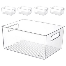 Market Plan 米特多用途收納盒 基本款 小號, 5個, 透明