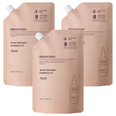 moremo 奇蹟10護髮素補充包, 3包, 400ml