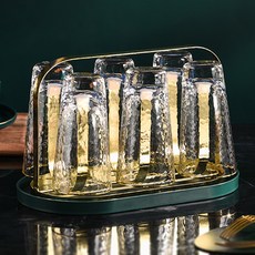 靈魂生活廚房杯架排水盤套組, 金子, 1組