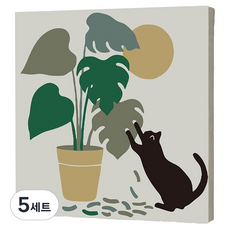 루아즈 DIY 쉬운 그림그리기 세트 20 x 20 cm, 18 냥냥이의 취미, 5세트