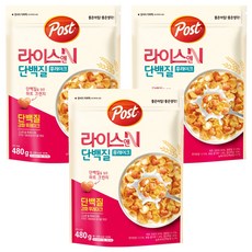 포스트 라이스앤 단백질 후레이크, 480g, 3개