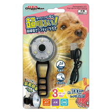 DoggyMan 多格漫 犬用夜行可充電式LED燈, 黑色, 1入