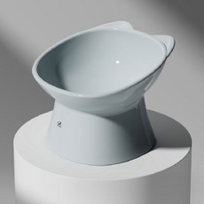 딩동펫 톰 경사형 고양이 강아지 식기, 그레이, 1개