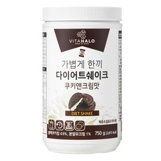 비타할로 가볍게 한끼 다이어트 쉐이크 쿠키앤크림맛, 1개, 750g
