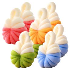 雙色溫和起泡柔軟沐浴球組, 2組, 混色