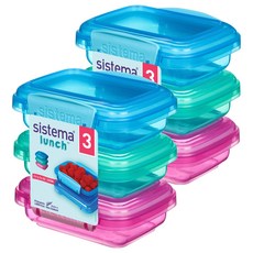 sistema Systema 矩形彩色密封容器(3種), 2組