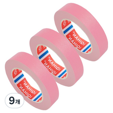 iQIHAN Dada 彩色紙質設計紙膠帶 20mm x 15m, 粉紅色, 9個