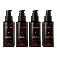 모레모 미라클 2X 극손상 집중 케어 헤어 오일, 4개, 100ml