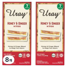 우라이 허니 & 진저 스틱 7p, 84g, 8개