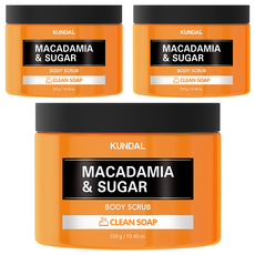 KUNDAL 昆黛爾 Sugar 身體磨砂膏, 洋槐與辣木花香, 550g, 3罐