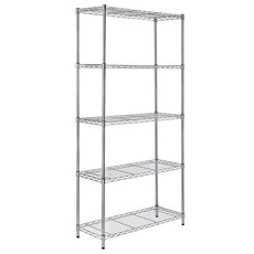 5層金屬置物架 750*350*1500mm+輪子組, 單色