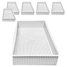 GINII 基尼小物收納透氣籃 3個 Set MIT台灣設計製造 象牙白 2.5L, M(25.3 x 17.1 x 6.2cm), 2組