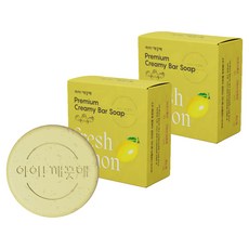 LION 獅王 趣淨 香皂 奶油優質香皂 新鮮檸檬香, 120克, 2個