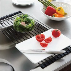 solve living 矽膠掛式餐具瀝水架, 黑色