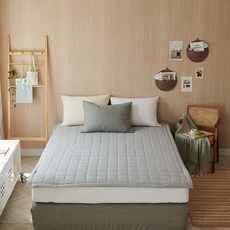 CHARISMA고정밴드형 사계절 침대 패드, 그레이