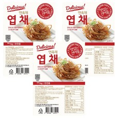 해맑은푸드 연육채 엽채, 1kg, 3개
