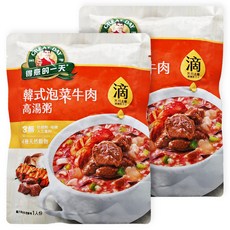 得意的一天 滴雞精高湯粥韓式泡菜牛肉 320g, 2包