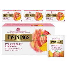 트와이닝 딸기 & 망고 티백, 2g, 25개입, 4개