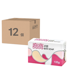 美琪 彎彎香皂, 135g, 經典沐浴選擇, 圓弧皂型設計, 馥郁清香, 持久耐用, 不易軟化, 台灣製造, 12個