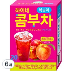 하이네 콤부차 복숭아 20p, 20개입, 6개, 5g