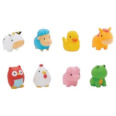 Munchkin 滿趣健 噴水洗澡玩具 8入 9個月以上適用, 動物農場, 1盒