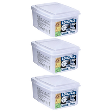 Sanada Seiko 收納保鮮盒 d5711, 3個容器 + 3個蓋子, 1組