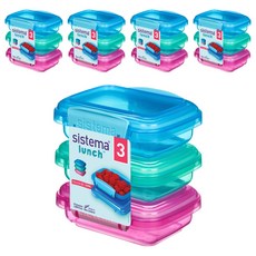 sistema Systema 矩形彩色密封容器(3種), 5組