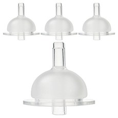 hibee Double Heart/Grosmimi/Upis適用替換奶嘴吸管 第1階段, 透明, 8個