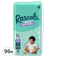 Rascals 優質棉柔舒適褲型尿布, 96張, 第4階段