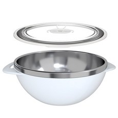 버즈 스테인레스 대접 그릇 세트, 혼합색상, 대접그릇 + 뚜껑, 1세트