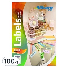 Olbarun 彩色標籤 淺黃色 雷射噴墨兩用 6X16, 1格, 100個