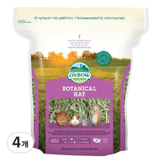 옥스보우 보타니컬 헤이 사료, 425g, 4개