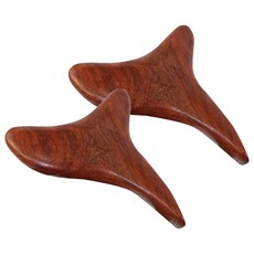 即室好物 花梨木三角雀肩頸指壓按摩器 天然原木 多角度按摩 局部指壓按摩, 2個