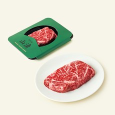 산청 유기농 한우 채끝 1++(7)등급 스테이크용 (냉장), 1개, 200g