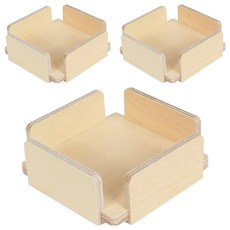 morning glory 5000 Bium 木質便條盒, 3個, 米色