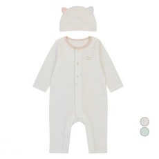 ETTOI 新生兒用Cornell修身連身衣 + 帽子禮物包裝組 + 購物袋