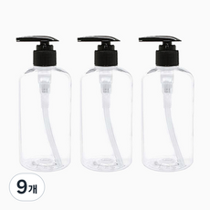 Glassdomae 按壓瓶 DTB250, 206黑色, 9個, 容器(透明), 蓋子(黑色)