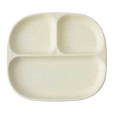 Cooksy 不混味陶瓷分隔健康餐盤, 1個, 奶油黃