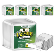 Skora 壓克力雙面貼紙 50mm x 50mm, 100個