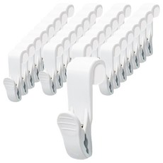 World Clean 夾式掛勾, 白色, 8個