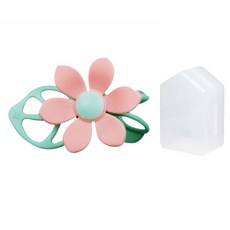 COCONORY 手環花朵三合一 2合1 手環固齒器&嬰兒背帶固齒器, 固齒器 + 收納盒, 粉色, 1個