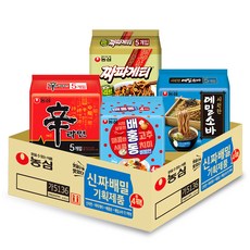 NONGSHIM 農心 精選泡麵組 辛拉麵 5入 + 醡醬風味麵 5入 + 梨紅冬冷拌麵 4入 + 蕎麥冷麵 5入, 1組