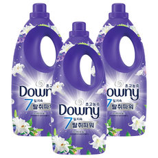 다우니 초고농축 7일 지속 탈취파워 섬유유연제 화이트티와 릴리 본품, 2L, 3개