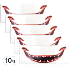 PARTYHAE 大咧嘴笑紋身貼紙, 鯊魚, 10個