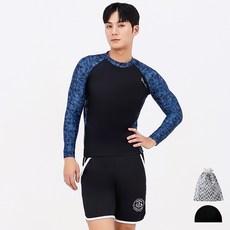 aquatica 男性防磨衣上衣 + 四角泳褲 + 彈性泳帽 + 防水袋套組
